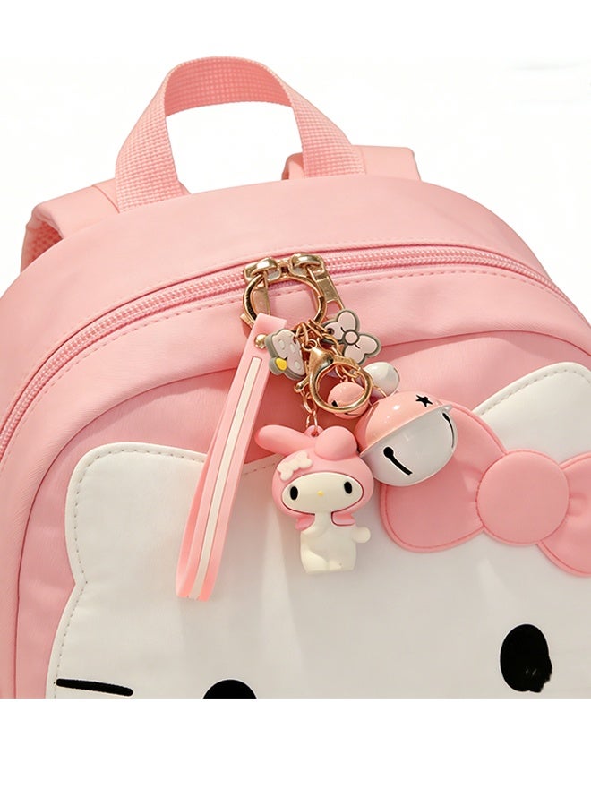 Happy D 3-piece wristband anime bell keychain, cute car keychain accessory, ladies' key pouch handbag charm - Image 2